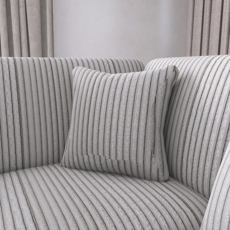 Canapé moderne en forme de U recouvert de velours côtelé doux, Gris