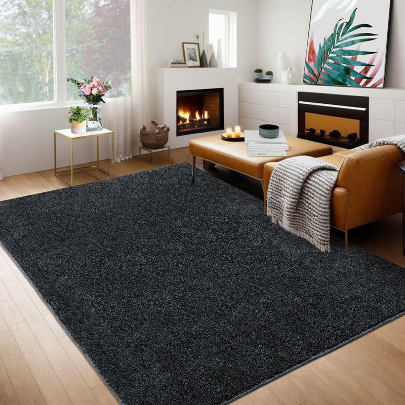 Tapis moelleux moderne, Rectangle 12 pi x 18 pi