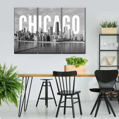 Impression sur toile monochromatique de Chicago