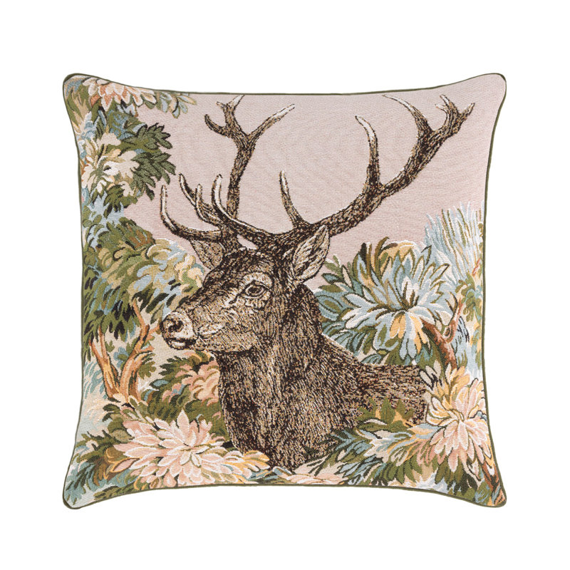 Romuald Decorative Pillow, Beige/Green/Black