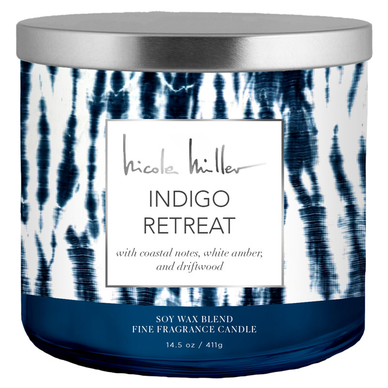 Amber Scented Soy Candle with Jasmine and Driftwood, 14.5 oz