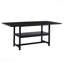 71 po x 35,4 po, table de salle à manger en bois texturé noir, planches de rangement 43,3 po x 19,7 po-961052206