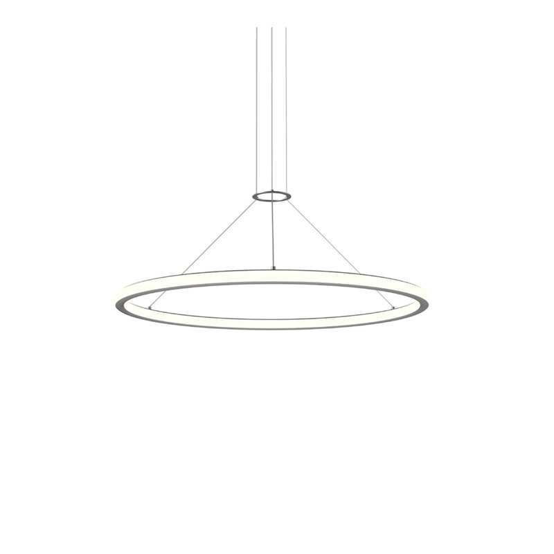 Luna 2 - Light LED Pendant, 3000K, 1.5" H x 37.5" W x 37.5" D, Bright Satin