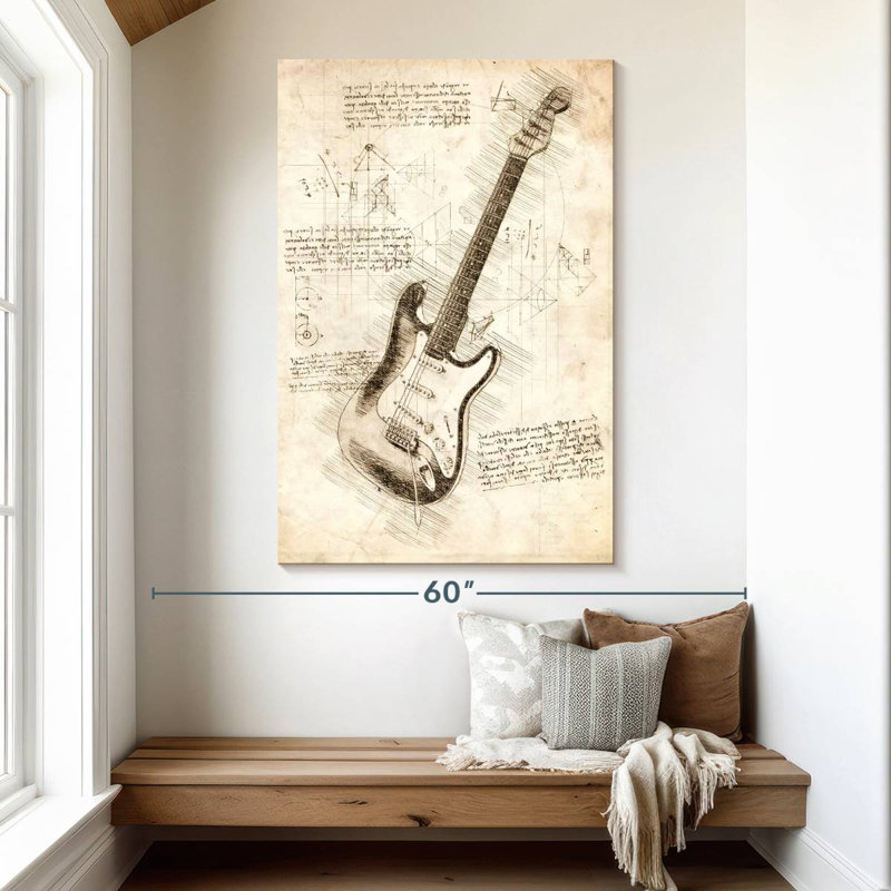 Plan de guitare électrique Abarca, H 51 po x l 34 po