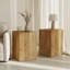 Table de bout en bois massif Suare, table d'appoint en bois pour le salon