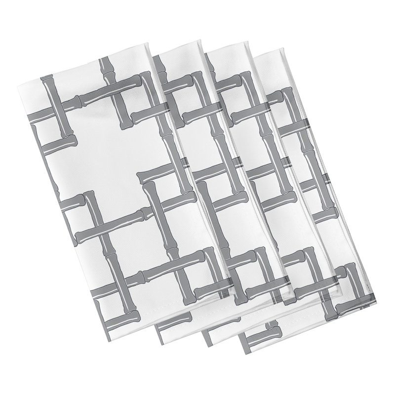 Ensemble de serviettes 4 pièces Connelly, L 18 po x L 18 po, gris