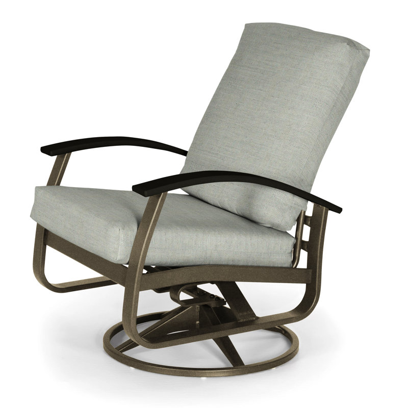 Belle Isle Outdoor Swivel Lounge Chair, Cast Ash Sunbrella® Plainweave, Black P70, Textured Beachwood