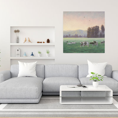 Contemporary Farm Life V With Animal Cow Art