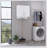 Kymo Wall Storage Cabinet, 2 Doors, Broom Hangers -White