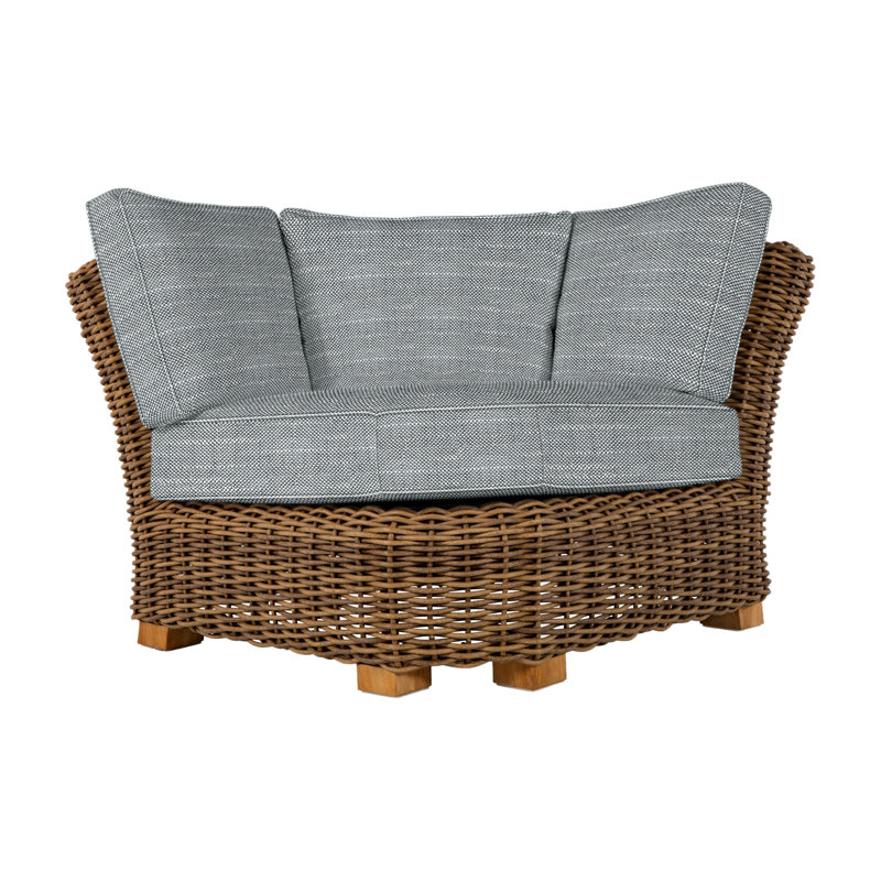 Montauk Corner Seating Component, Welt, Rollo Silver InsideOut® Linen, Standard Plus