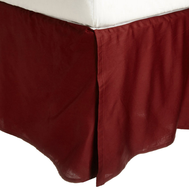 Luxueuse jupe de lit en coton égyptien à densité de tissage 300 fils avec plis ajustés de 15 pouces, Très grand lit