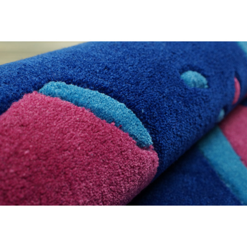 Tapis bleu Irmine, 7 pi 6 po x 9 pi 6 po