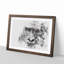 Gorilla with Brown Eyes - Picture Frame Painting Print on MDF-56735770-56735767