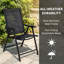 Ensemble de chaises de patio d'extérieur (2 pièces) portable, empilable, noir-1908794619