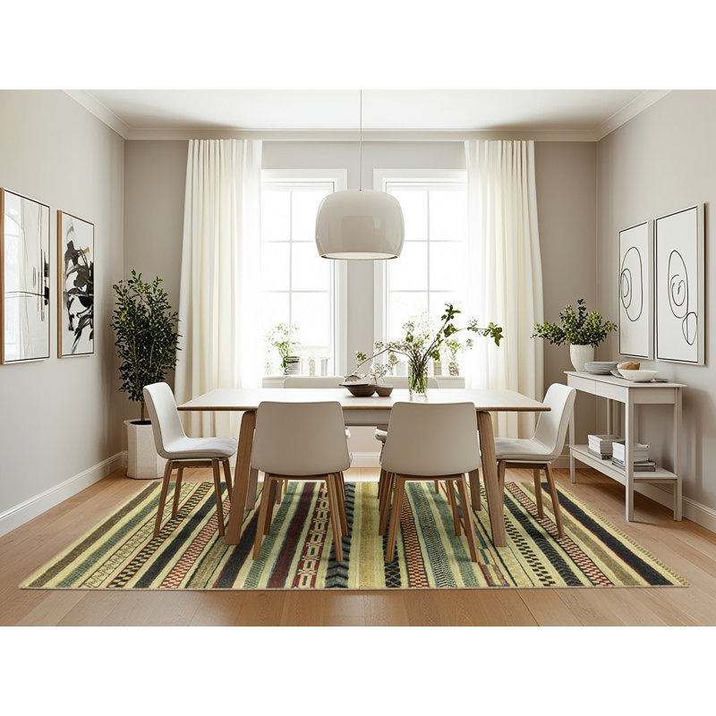 Abstract Indoor Rug, Rectangle 7' x 10'
