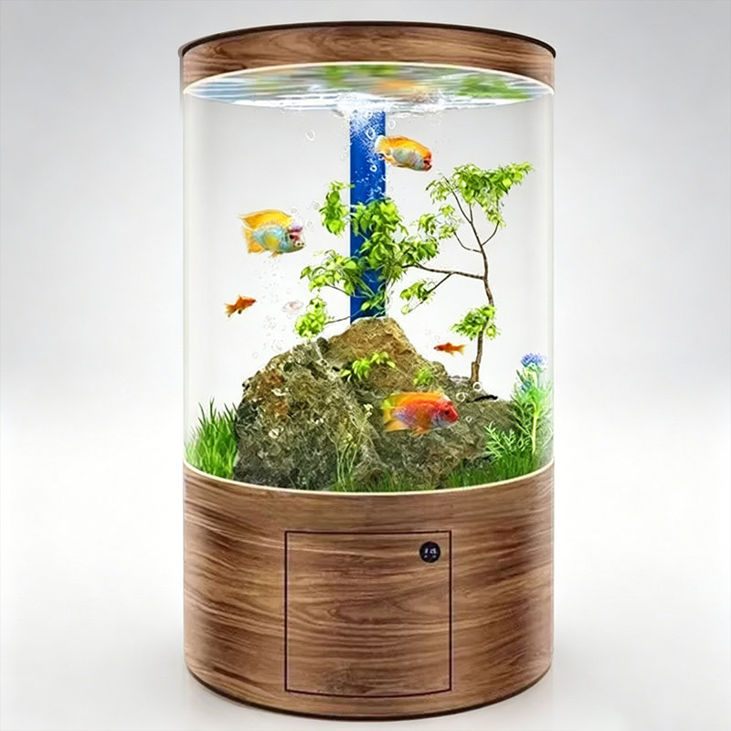 Réservoir d'aquarium moderne en acrylique 105-115 gallons, Nut-Brown, 31.5