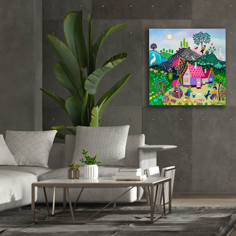  «When A Pig Flies» par Koday, art mural sur toile, 37 po x 37 po