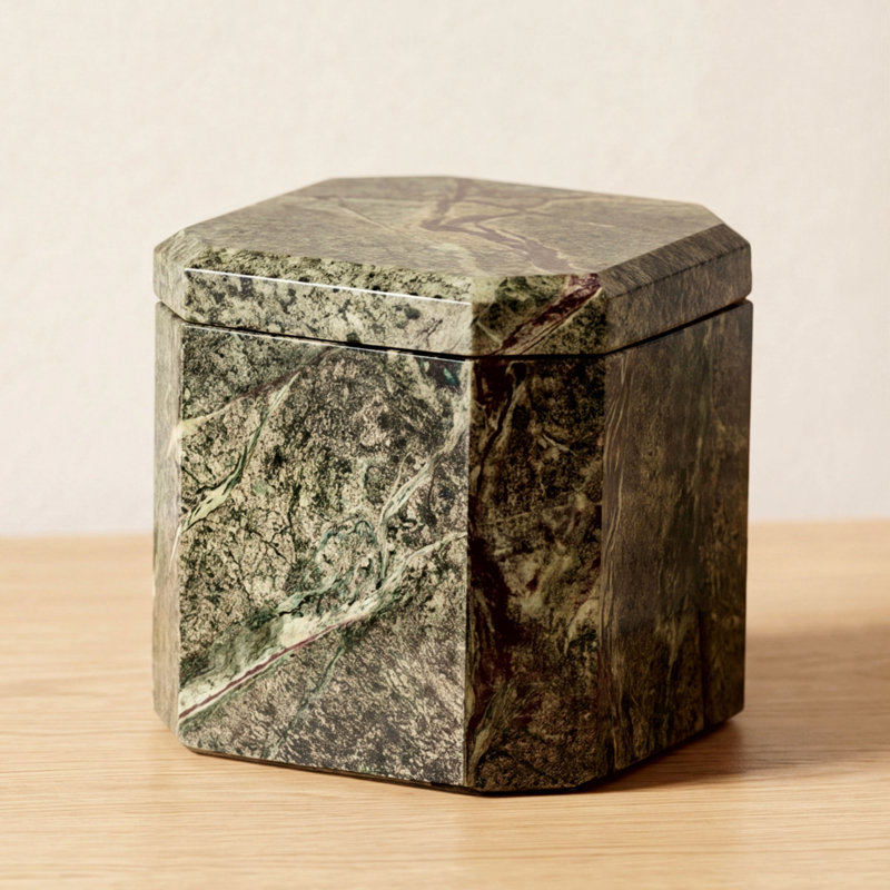 Forli Marble Box Rainforest Green, Green