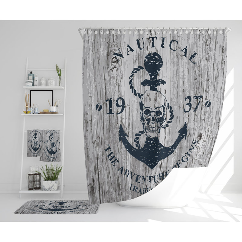 Nickhil Polyester Shower Curtain Set