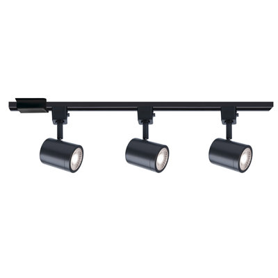 Ensemble de rail d'éclairage 3 lumières à DEL 5 couleurs Charge 8010 Charge, noir