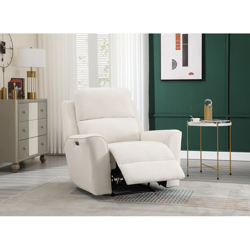 Fauteuil inclinable électrique Snejana, Ivoire ivoire