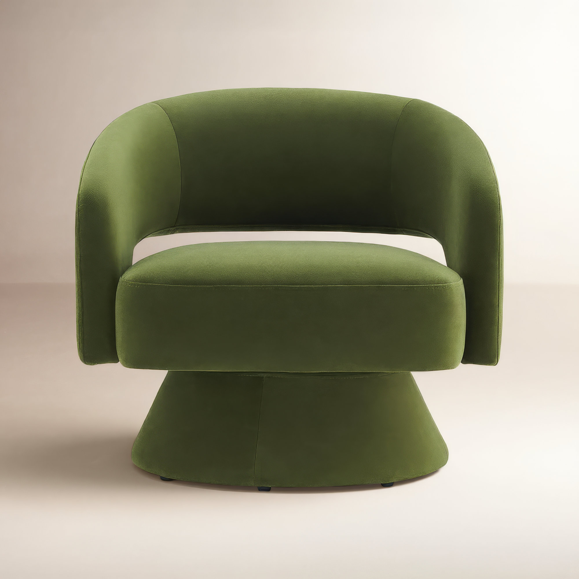 Bhupendra Swivel Accent Chair, Green Velvet