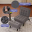  Chaise d'appoint rembourrée de 25,98 po de largeur avec dossier réglable et repose-pieds (ensemble de 5)-353944200-353944215