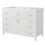Meuble-lavabo classique blanc de 48 pouces avec rangement à fermeture en douceur et lavabo en résine