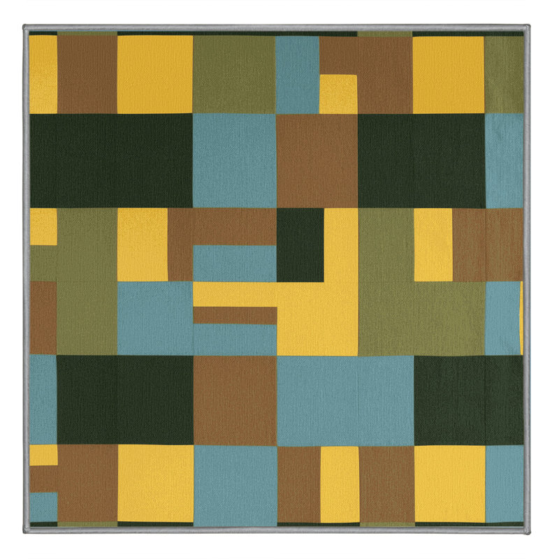 Cubic Earth Rug, Square 3'