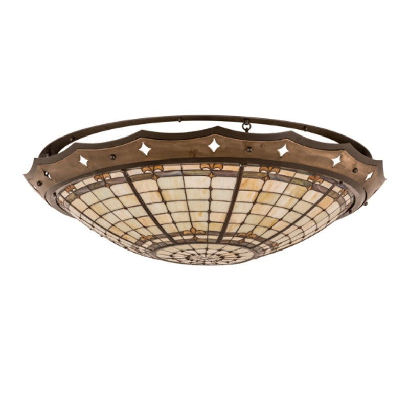 Fleur-de-Lite 8 - Light Semi Flush Mount