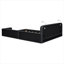 Lit plateforme tapissier avec 2 lampes de lecture-95847607