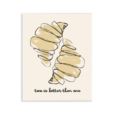 Croissants avec plaque d'expressions françaises, design par Lil 'Rue