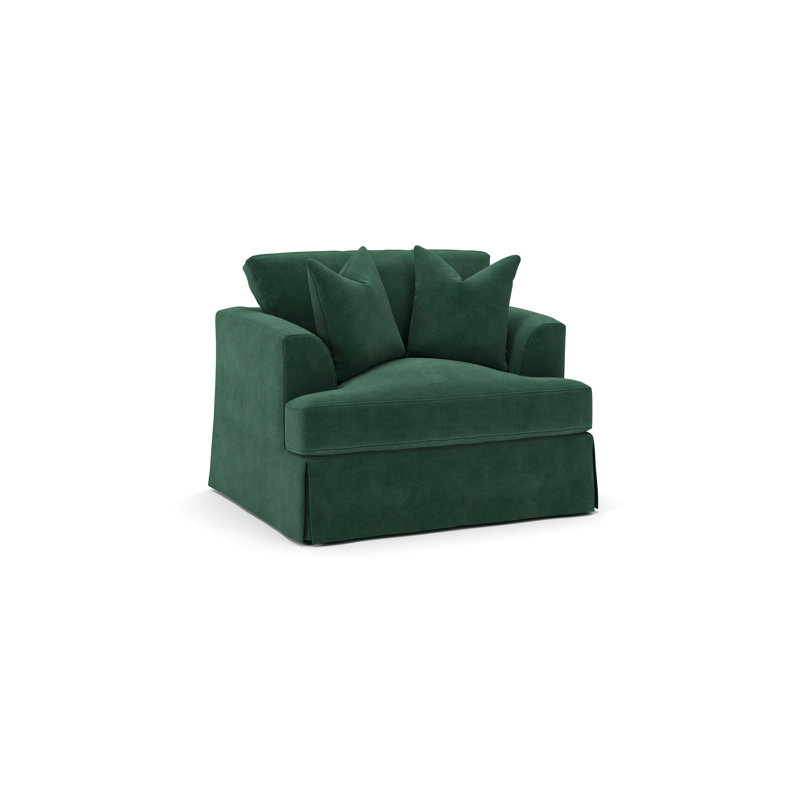 Fauteuil Lucia, Velours performance vert forêt Bella