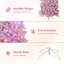 2.3m Pre-Lit Artificial Christmas Tree, RGB & Warm White Lights, Snow Flocked Pencil Tree, Pink Gradient, Foldable Base for Home, Office & Party Decor