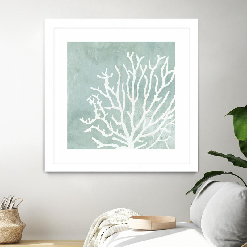 Sea Crown II matte et encadrée, H 30 po x l 30 po, Blanc