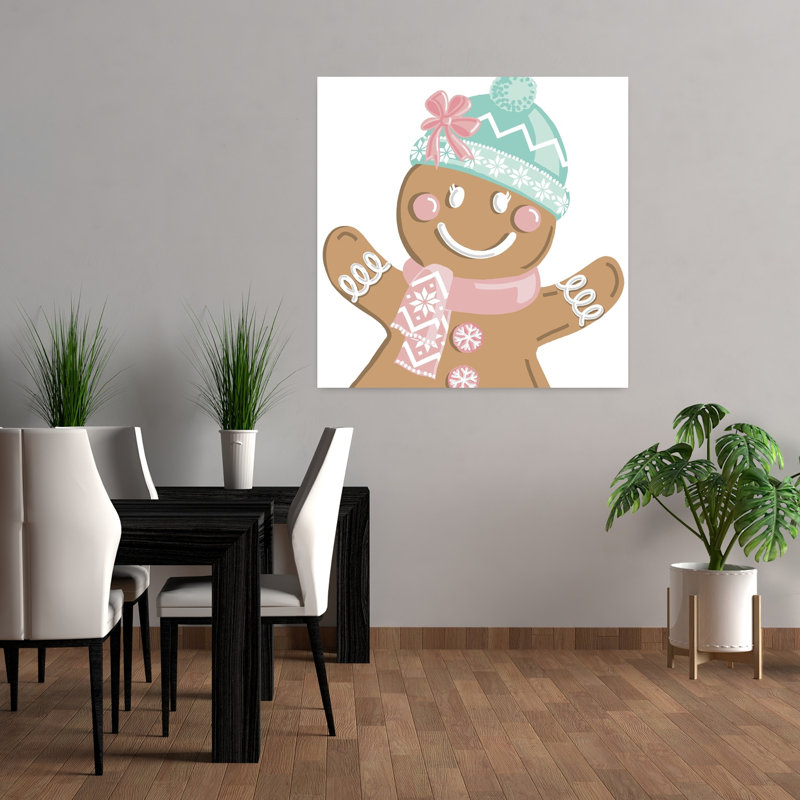 Festif de Noël, art contemporain abstrait pastel, H 36 po x l 36 po