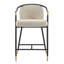 Tabouret de comptoir de 26 po de hauteur avec cadre en métal (ensemble de 2) - amande-1394468575