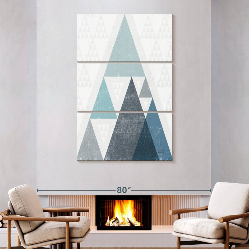 Avery Mod Triangles I, 74" H x 48" W