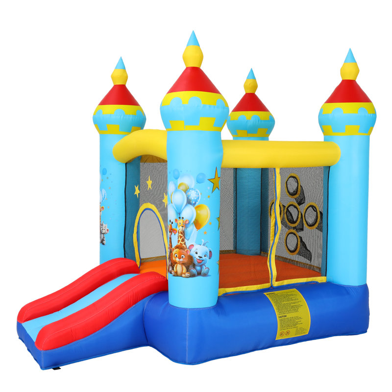 Colorful Inflatable Bouncy Castle with Slide and Games