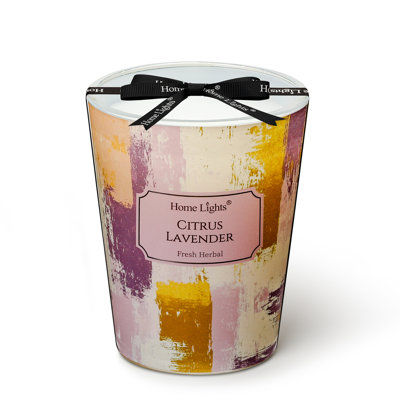 Citrus Lavender | Homelights 1-Wick -6.7Oz Soy Wax-40+Hours Long-Lasting Scented Candles