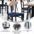 Everlei Commercial Grade Dining Chairs with 500 LB. Capacity Steel Frame Solid Wood Seat-539000728-539911017-587239653