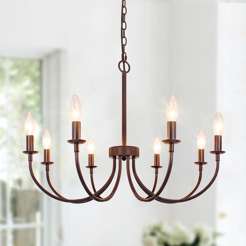 Krustina 8 - Light Dimmable Classic / Traditional Chandelier, Oil Rubbed Bronze