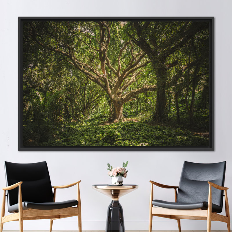 Print on Canvas, 60 cm H x 90 cm W, Framed Print without Mat, Black
