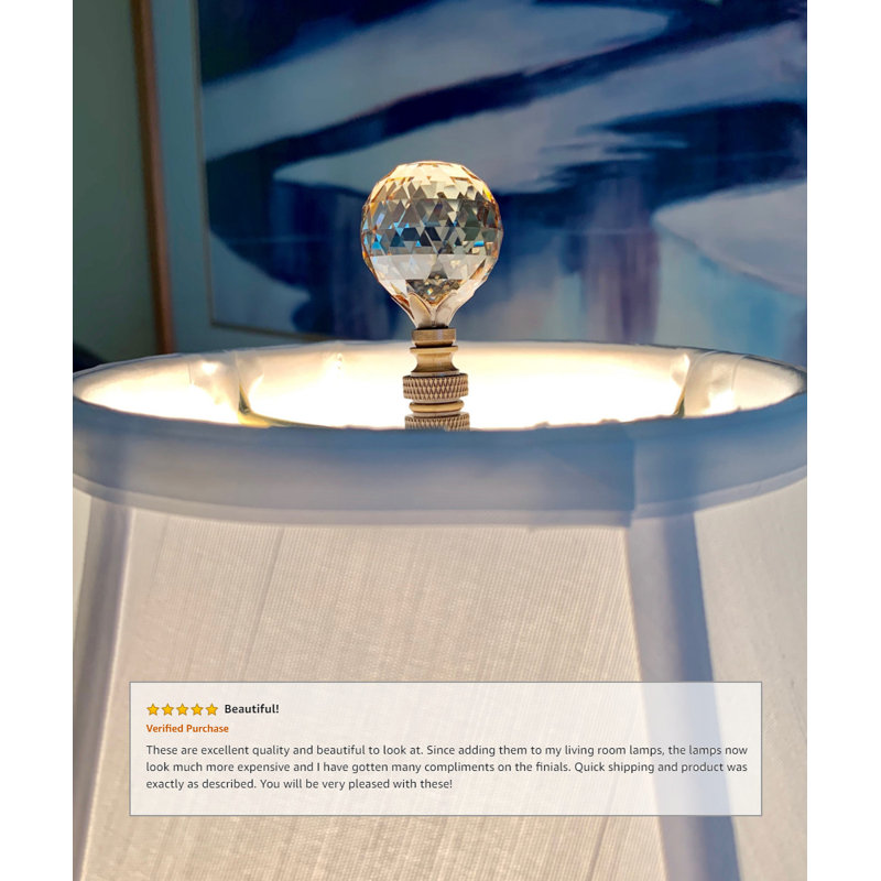Faîteau de lampe boule de cristal à facettes stephanov