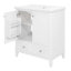 Ensemble de meuble-lavabo 30 po avec lavabo, armoire de salle de bain multifonctionnelle avec portes et tiroir, structure solide et panneau de fibres à densité moyenne-115672392-115672393