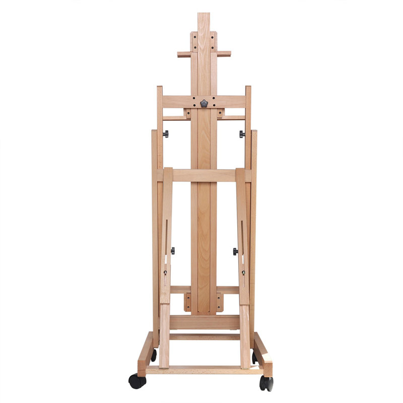 DENFER Folding Adjustable Solid Wood H-Frame Easel