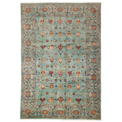 Tapis moderne Ersari cyan 9'9" x 13'9"