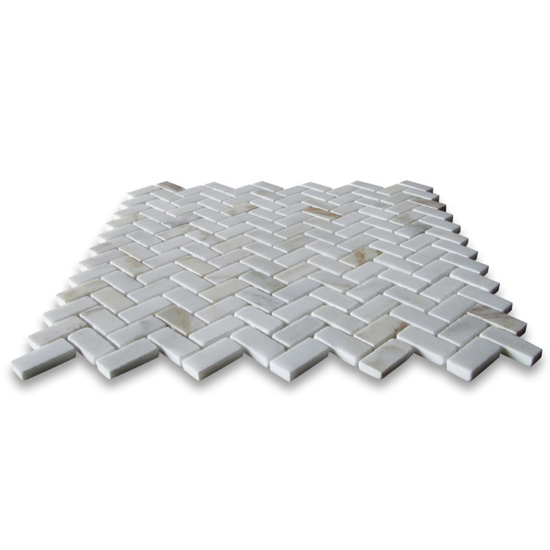 Calacatta 11" x 11" Marble Mosaic Tile, LIght Gray