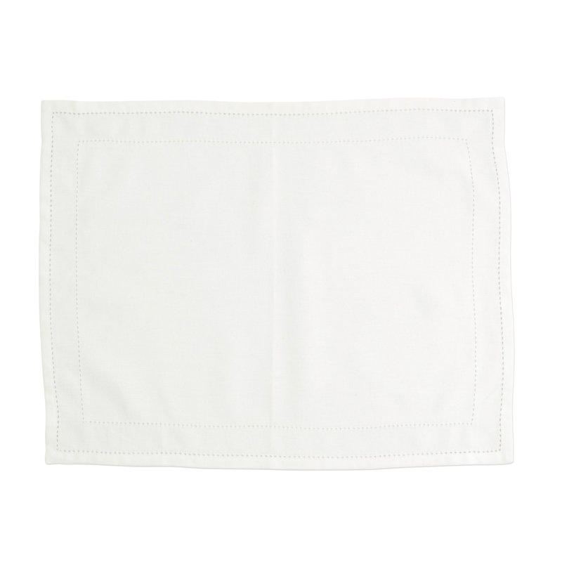 Cotone Linens Cotton Rectangle Placemats, Ivory