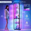 Vitrine d'angle moderne avec éclairage RVB et capteur de mouvement contrôlés par l'application - Vitrine haute en verre avec serrure-2038541089